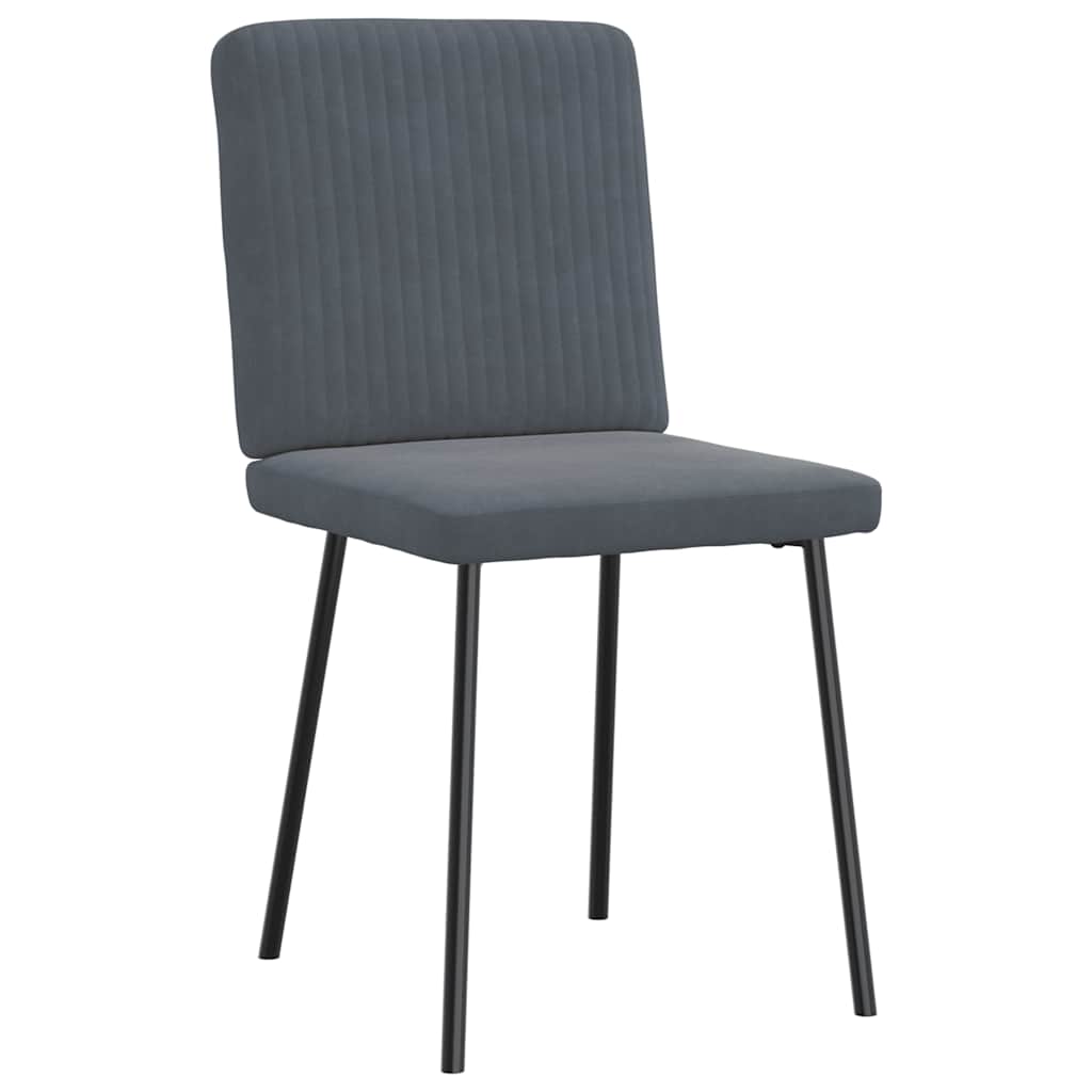 Sedie da Pranzo 6 pz Grigio Scuro in Velluto | homemem39