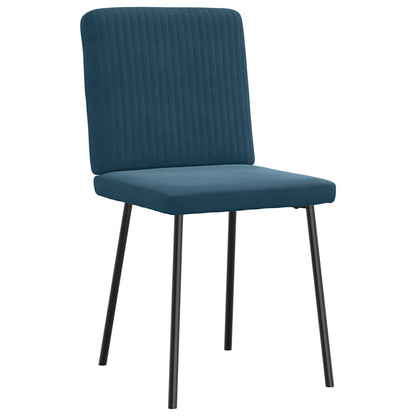 Sedie da Pranzo 6 pz Blu in Velluto