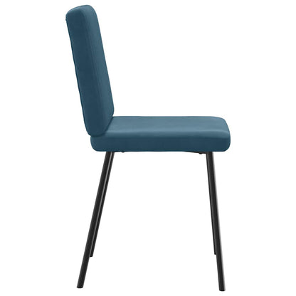 Sedie da Pranzo 6 pz Blu in Velluto
