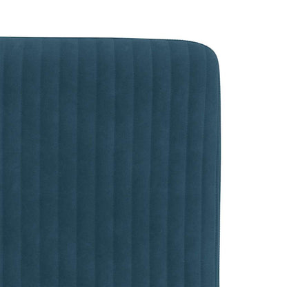 Sedie da Pranzo 6 pz Blu in Velluto