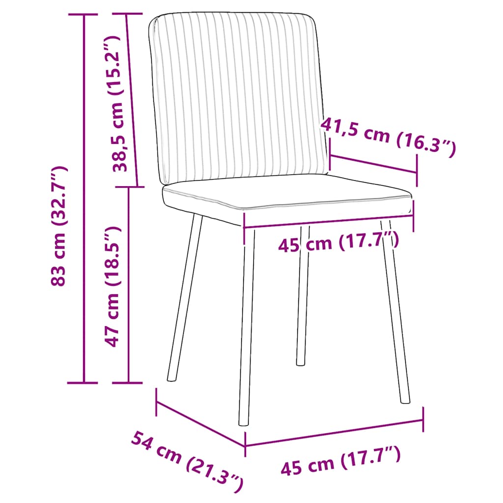 Sedie da Pranzo 6 pz Blu in Velluto