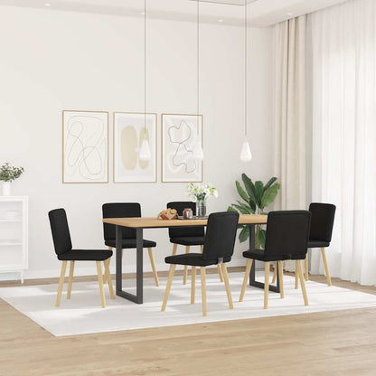 Sedie da Pranzo 6 pz Nere in Tessuto | homemem39
