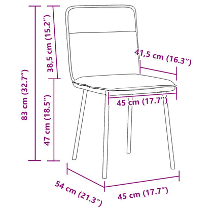 Sedie da Pranzo 6 pz Grigio Scuro in Velluto