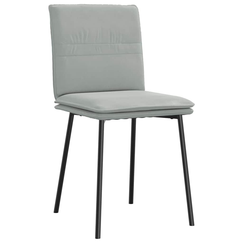 Sedie da Pranzo 6 pz Grigio Chiaro in Velluto | homemem39