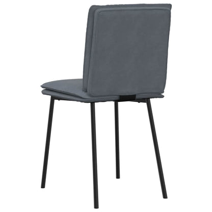 Sedie da Pranzo 6 pz Grigio Scuro in Velluto | homemem39