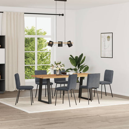 Sedie da Pranzo 6 pz Grigio Scuro in Velluto | homemem39