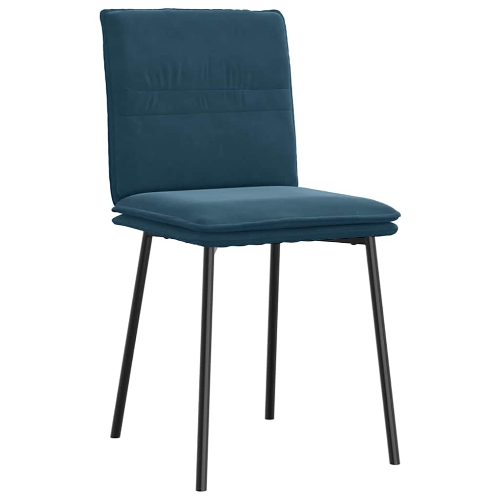 Sedie da Pranzo 6 pz Blu in Velluto | homemem39