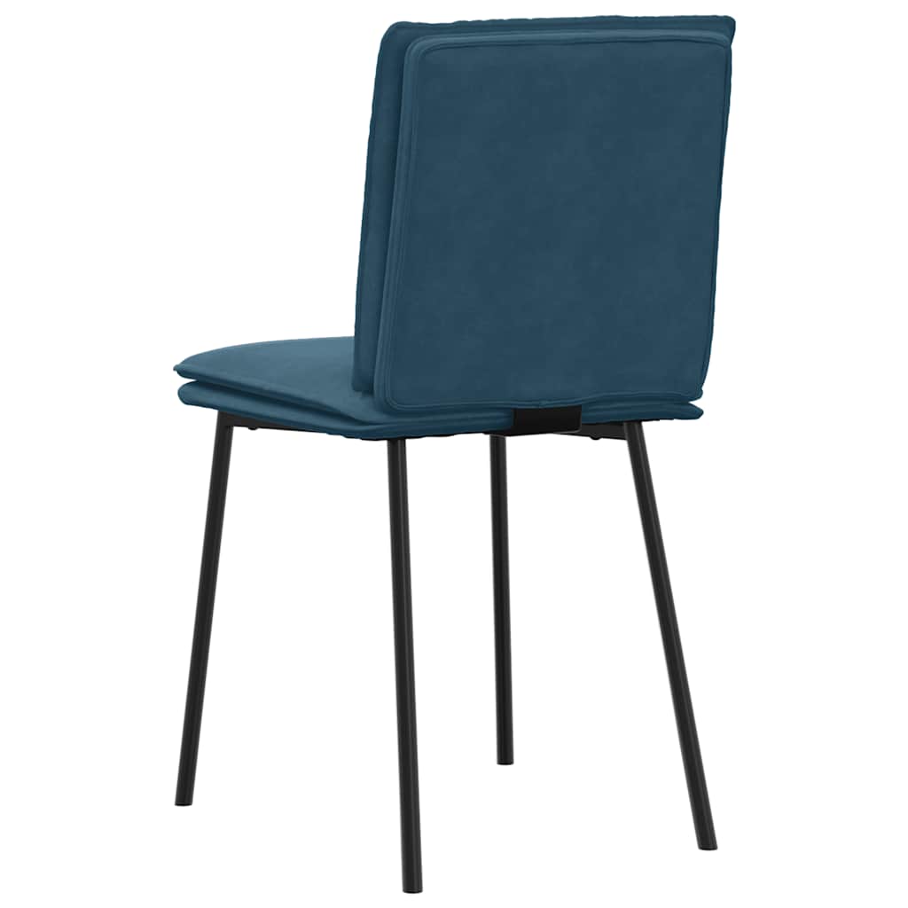 Sedie da Pranzo 6 pz Blu in Velluto | homemem39