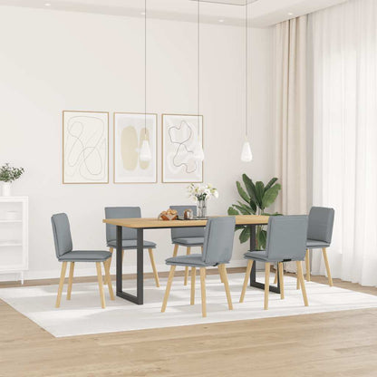 Sedie da Pranzo 6 pz Grigio Chiaro in Tessuto | homemem39
