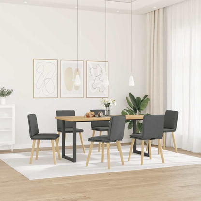 Sedie da Pranzo 6 pz Grigio Scuro in Tessuto | homemem39