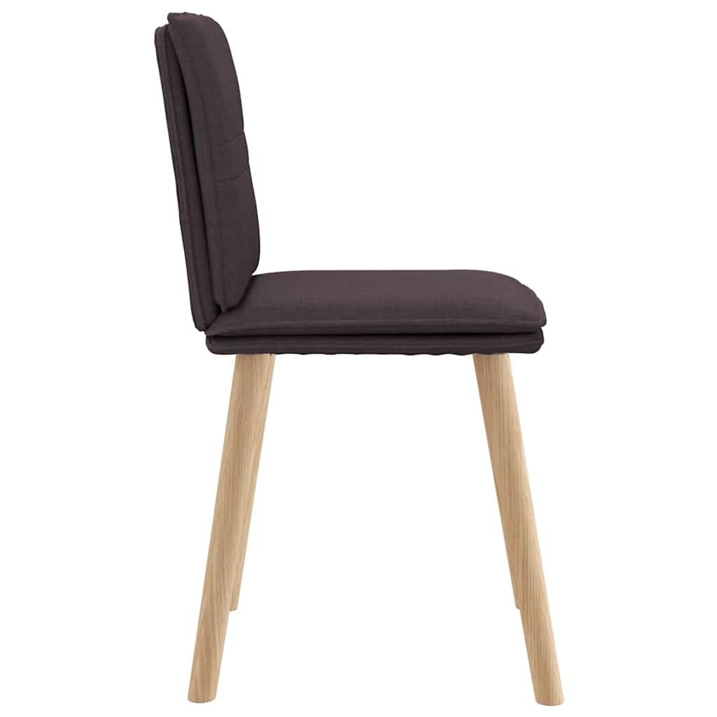 Sedie da Pranzo 6 pz Marrone Scuro in Tessuto | homemem39