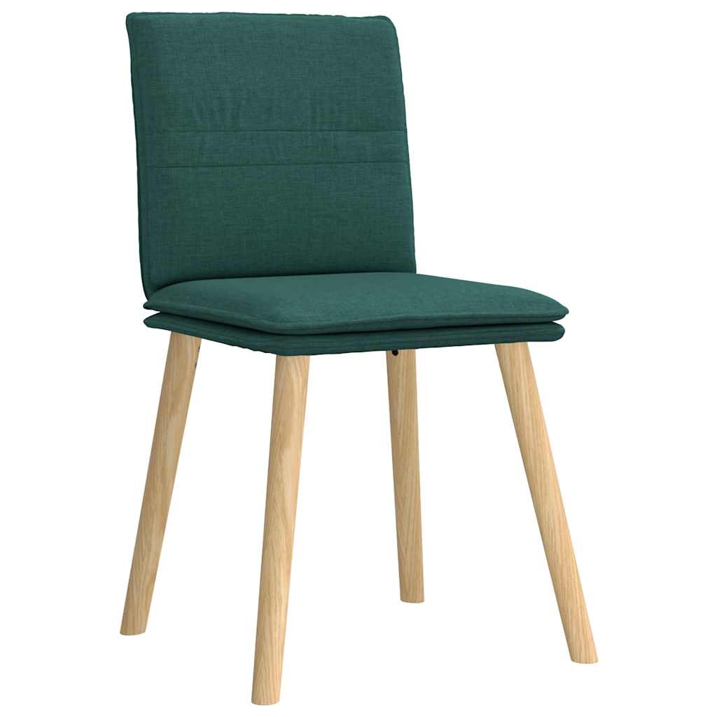 Sedie da Pranzo 6 pz Verde Scuro in Tessuto | homemem39