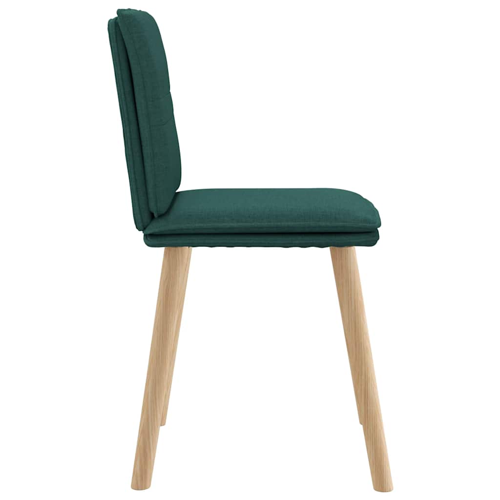 Sedie da Pranzo 6 pz Verde Scuro in Tessuto | homemem39
