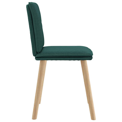 Sedie da Pranzo 6 pz Verde Scuro in Tessuto | homemem39