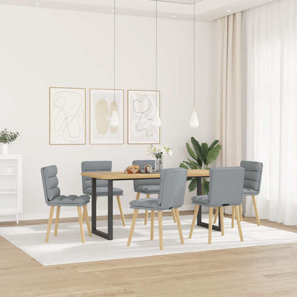Sedie da Pranzo 6 pz Grigio Chiaro in Tessuto | homemem39