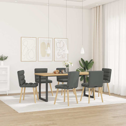 Sedie da Pranzo 6 pz Grigio Scuro in Tessuto | homemem39