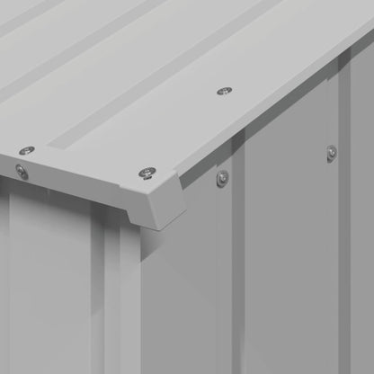 Casetta per Cani con Tetto 113x153x101 cm Acciaio Zincato - homemem39