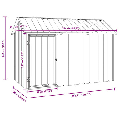 Gabbia per uccelli Antracite 215 x 112 x 141 cm Acciaio zincato | homemem39