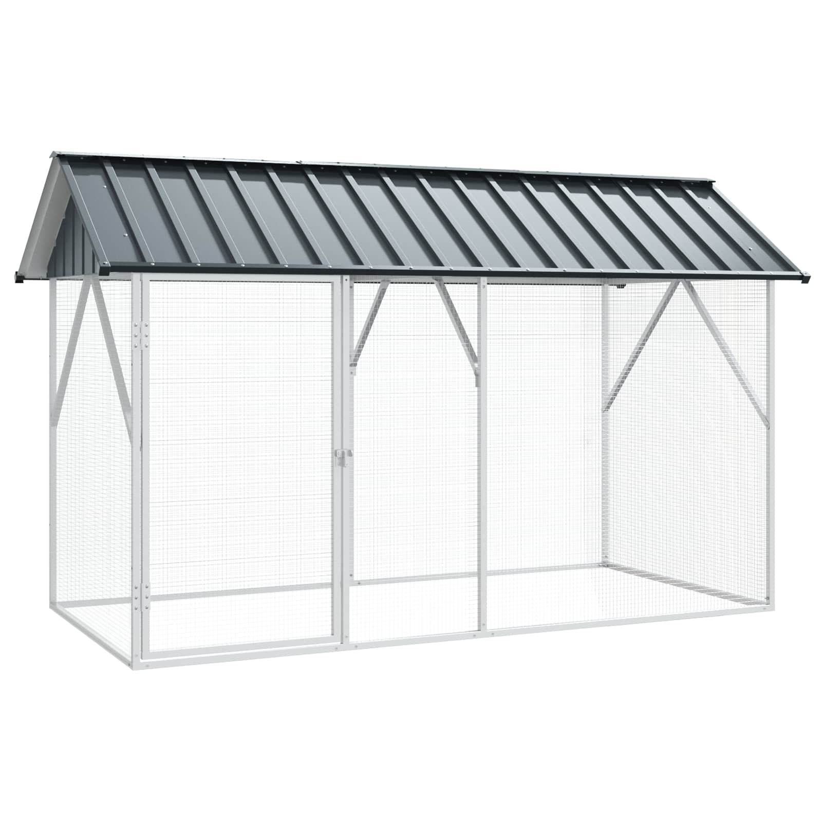 Gabbia per uccelli Antracite 227 x 112 x 141 cm Acciaio zincato | homemem39