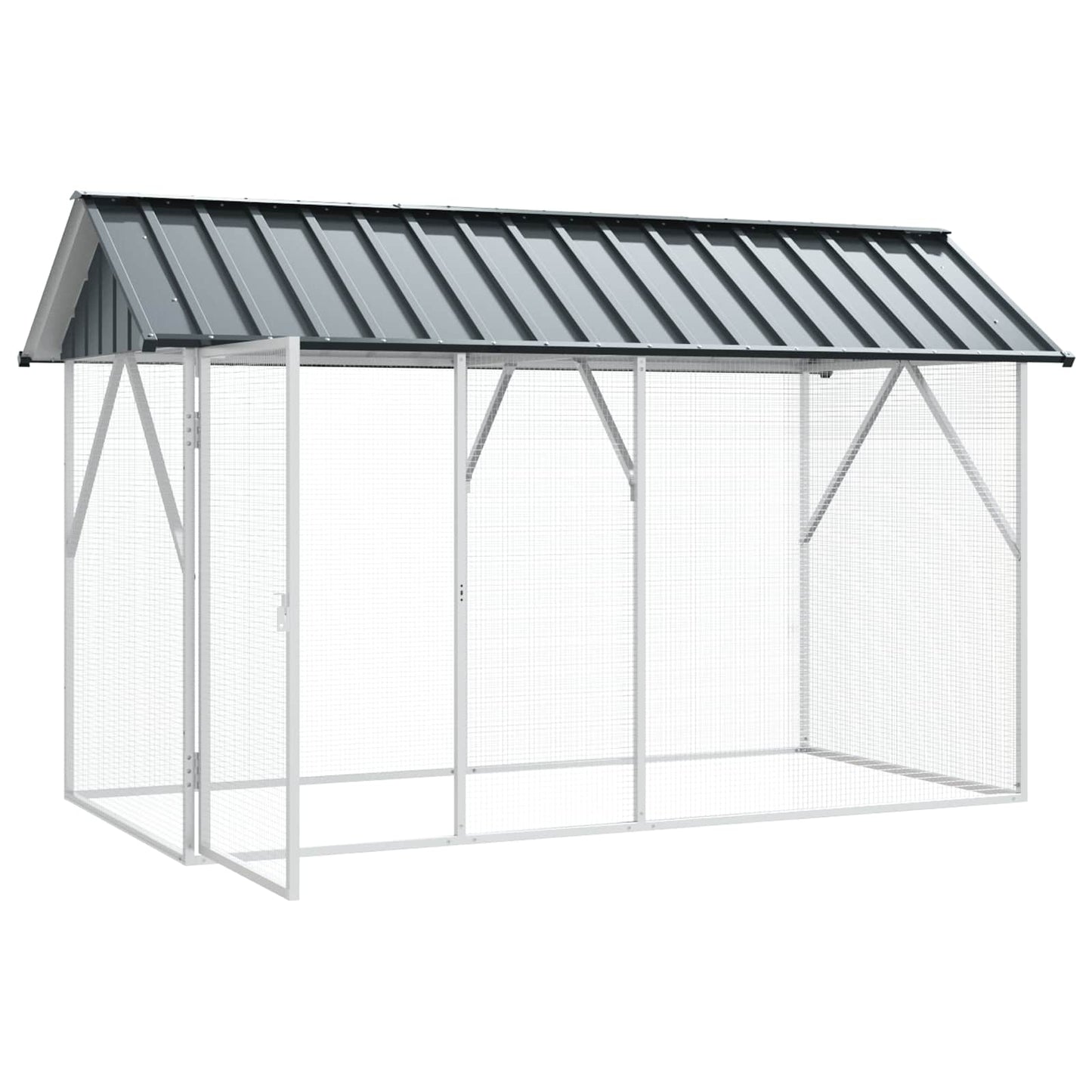 Gabbia per uccelli Antracite 227 x 112 x 141 cm Acciaio zincato | homemem39