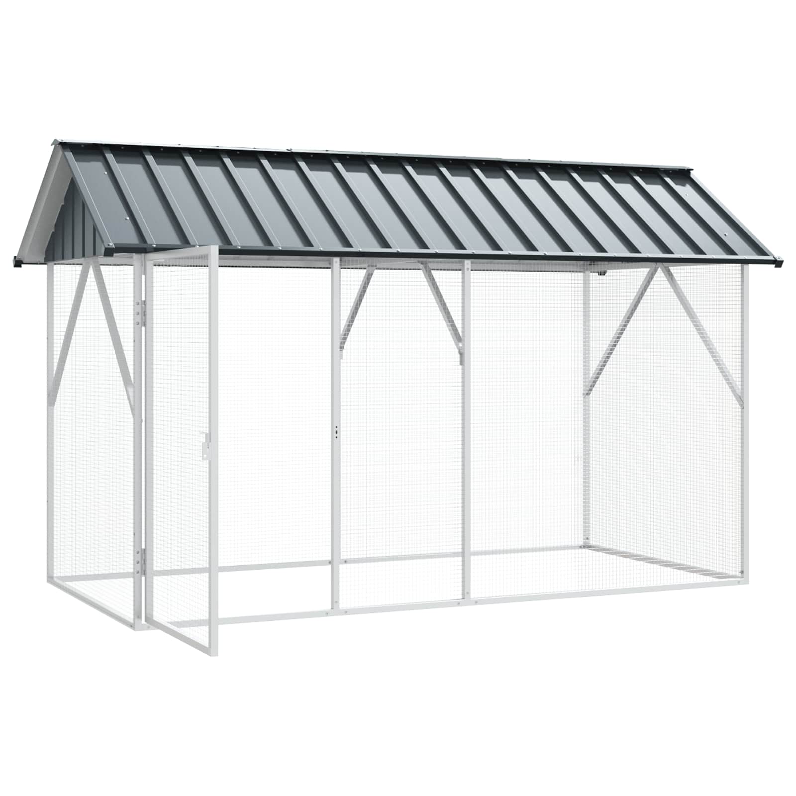 Gabbia per uccelli Antracite 227 x 112 x 141 cm Acciaio zincato | homemem39
