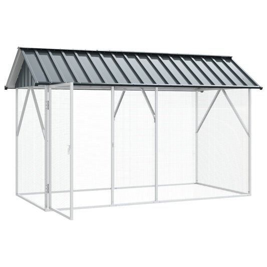 Gabbia per uccelli Antracite 227 x 112 x 141 cm Acciaio zincato