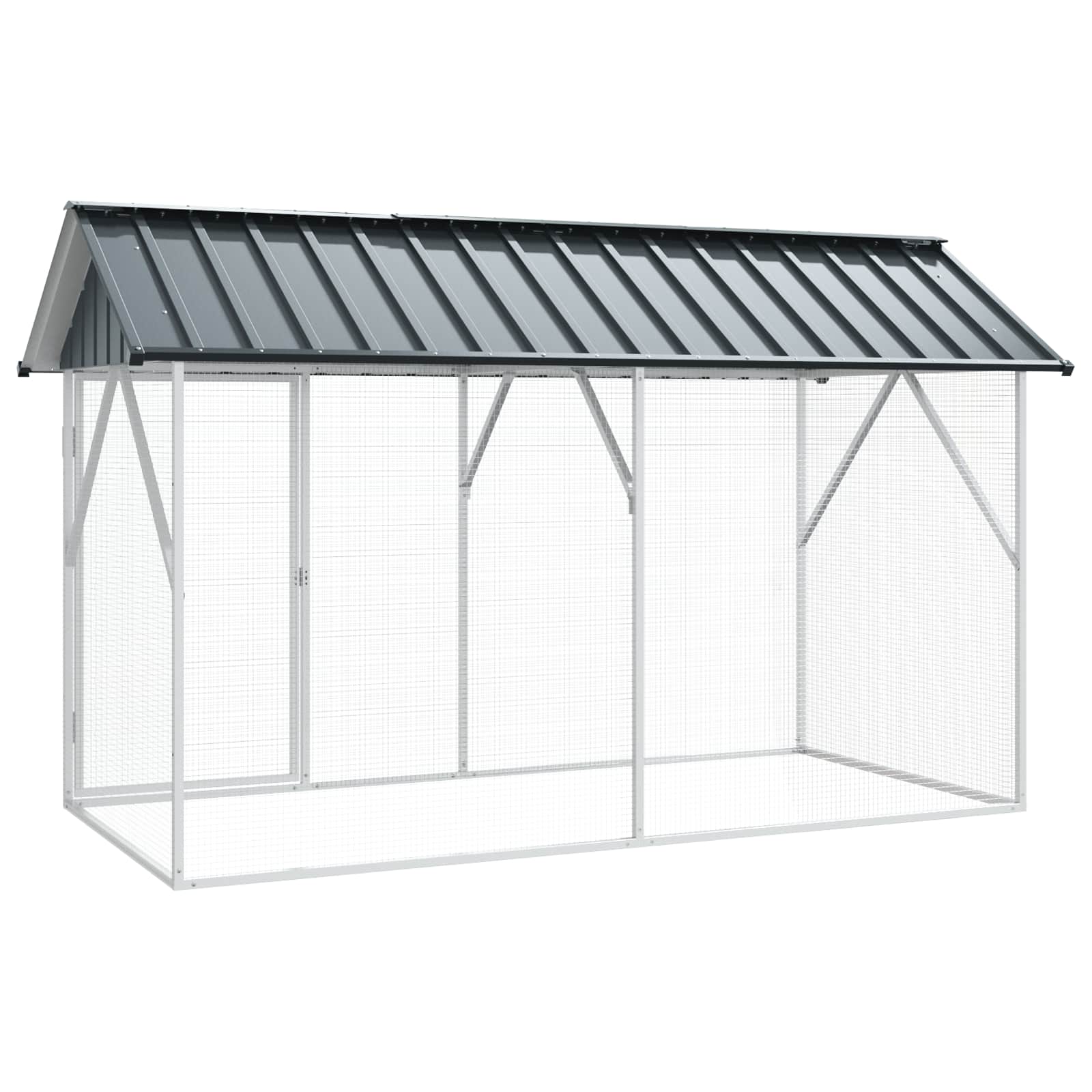 Gabbia per uccelli Antracite 227 x 112 x 141 cm Acciaio zincato | homemem39