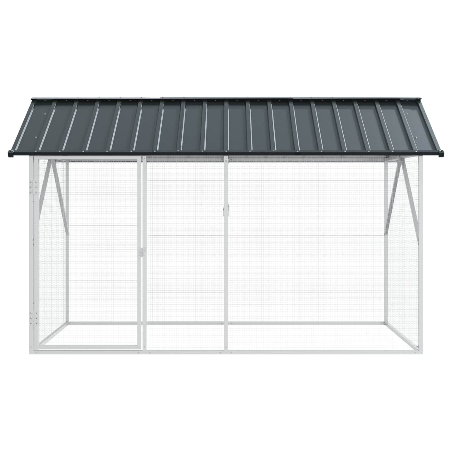 Gabbia per uccelli Antracite 227 x 112 x 141 cm Acciaio zincato | homemem39