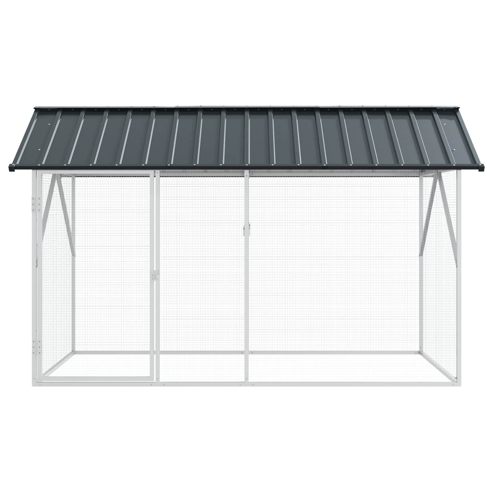 Gabbia per uccelli Antracite 227 x 112 x 141 cm Acciaio zincato | homemem39