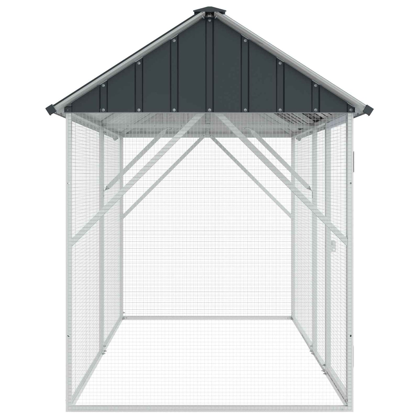 Gabbia per uccelli Antracite 227 x 112 x 141 cm Acciaio zincato | homemem39