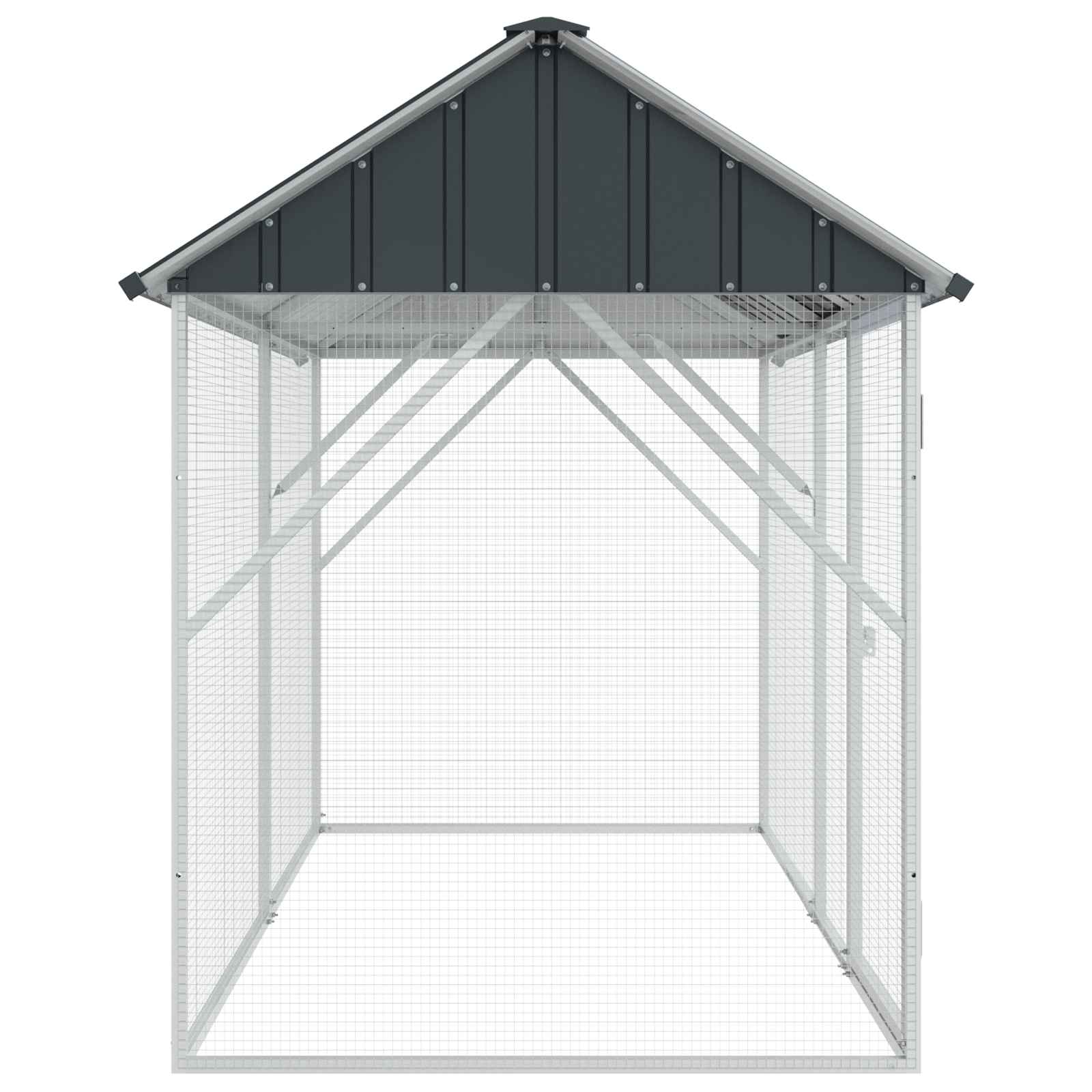 Gabbia per uccelli Antracite 227 x 112 x 141 cm Acciaio zincato | homemem39