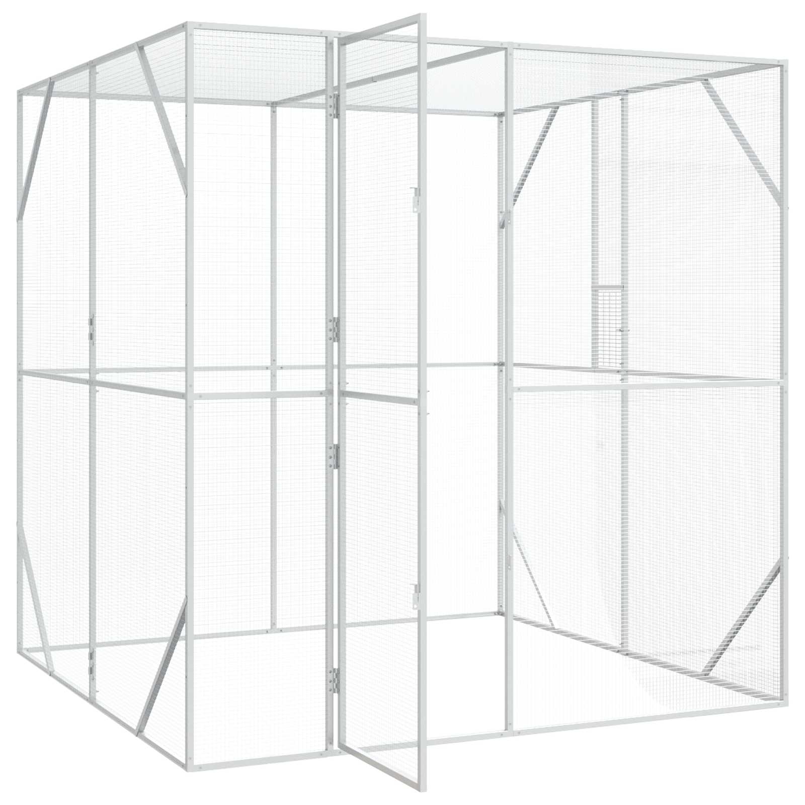 Gabbia per uccelli Antracite 209 x 202 x 214 cm Acciaio zincato | homemem39
