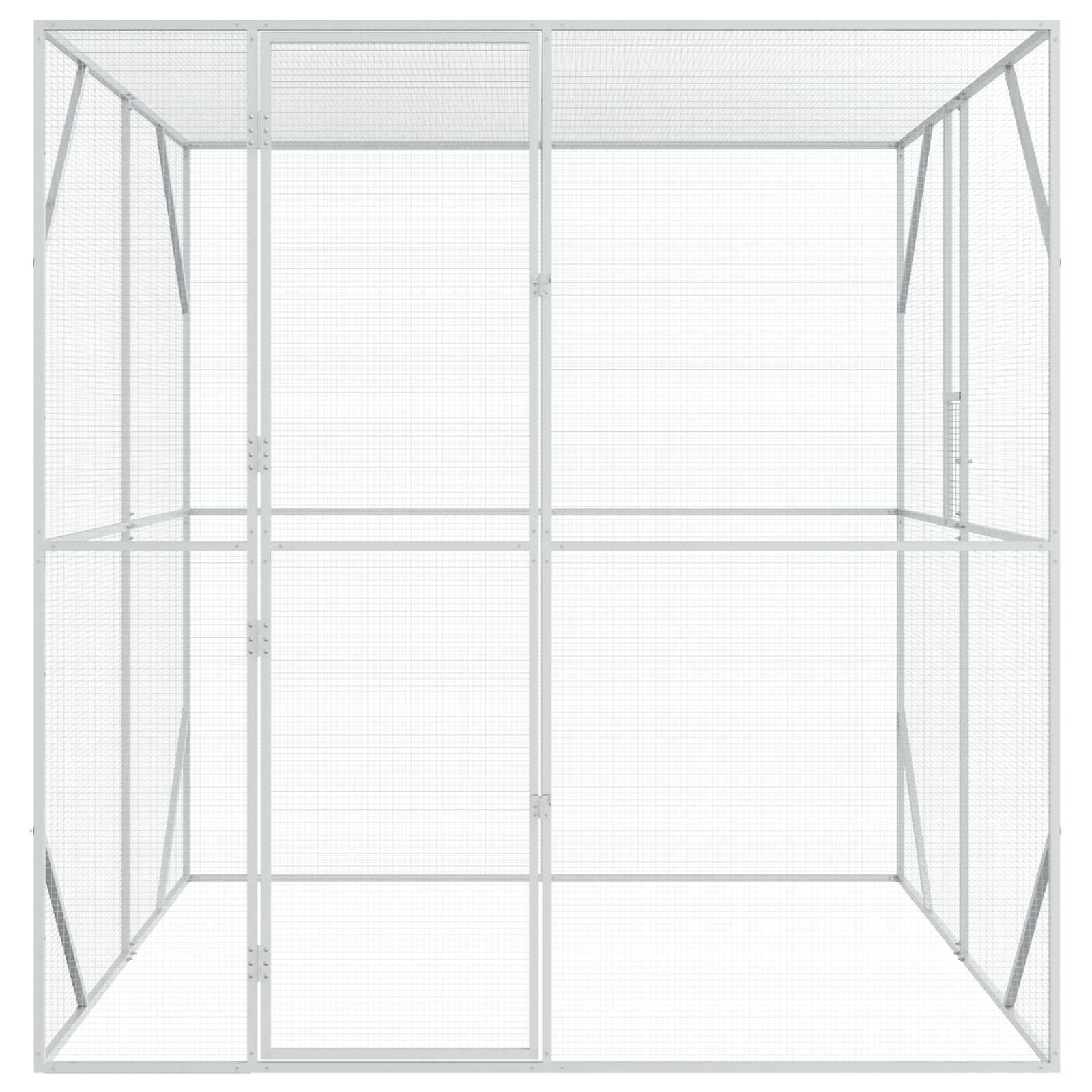 Gabbia per uccelli Antracite 209 x 202 x 214 cm Acciaio zincato | homemem39