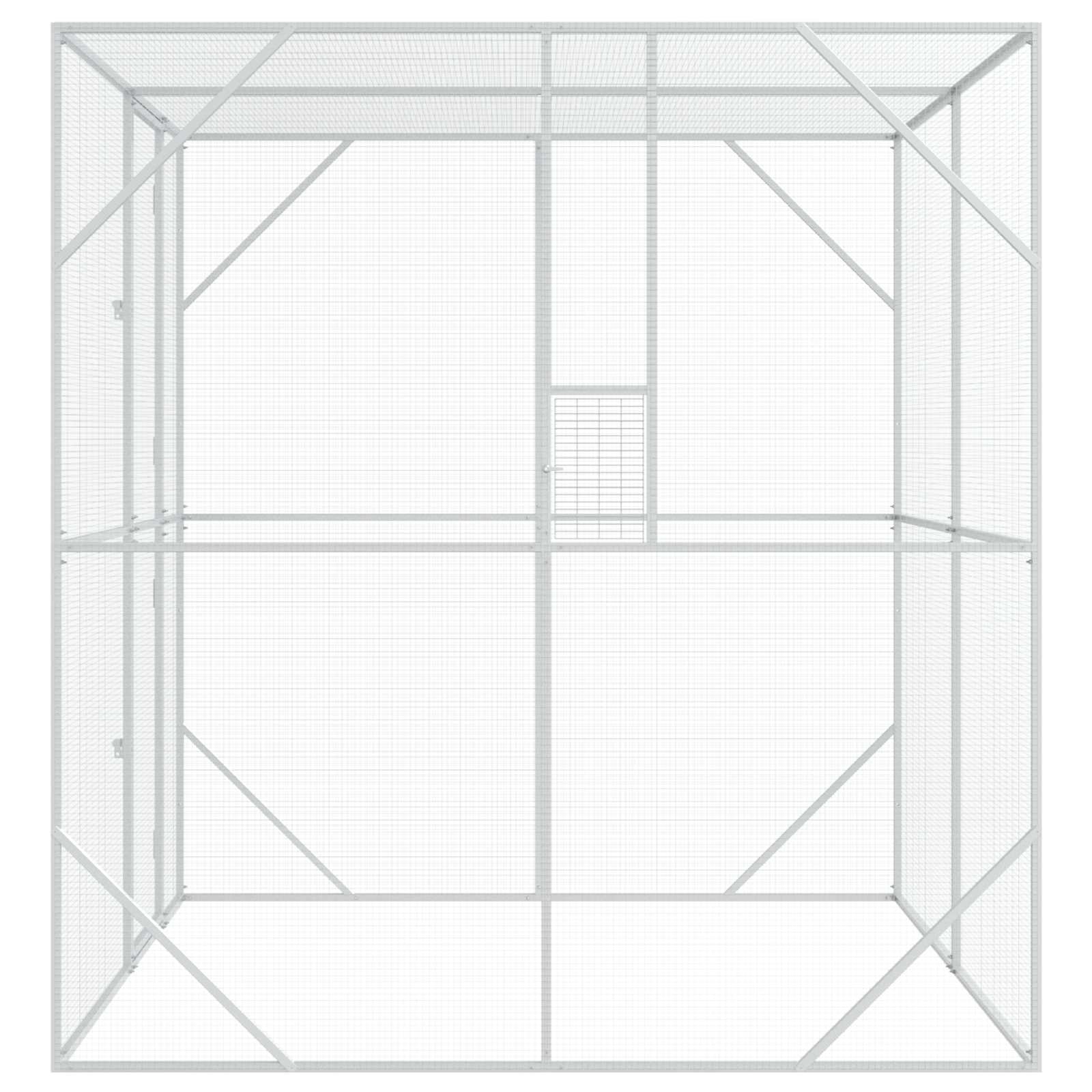 Gabbia per uccelli Antracite 209 x 202 x 214 cm Acciaio zincato | homemem39