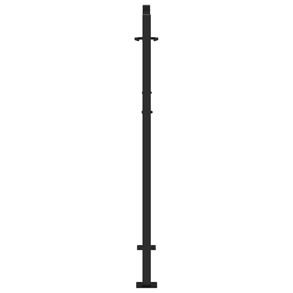 Cancello da giardino nero 100x125 cm in acciaio design leggero | homemem39