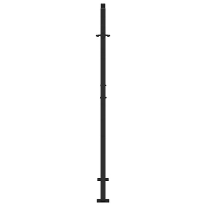 Cancello da giardino nero 100x150 cm in acciaio design leggero | homemem39
