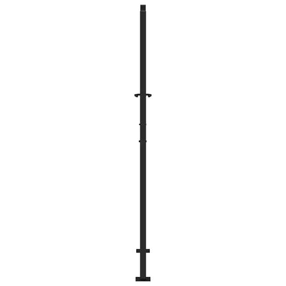 Cancello da giardino nero 100x175 cm in acciaio design leggero | homemem39