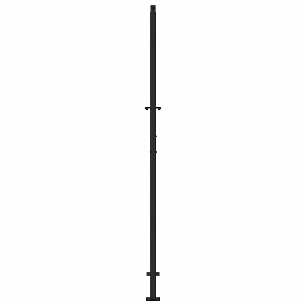 Cancello da giardino nero 100x200 cm in acciaio design leggero | homemem39