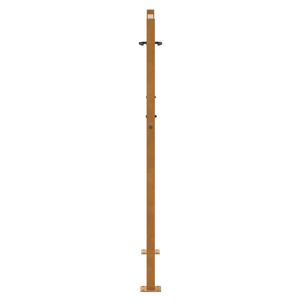 Cancello da giardino 100x125 cm in acciaio corten design leggero | homemem39