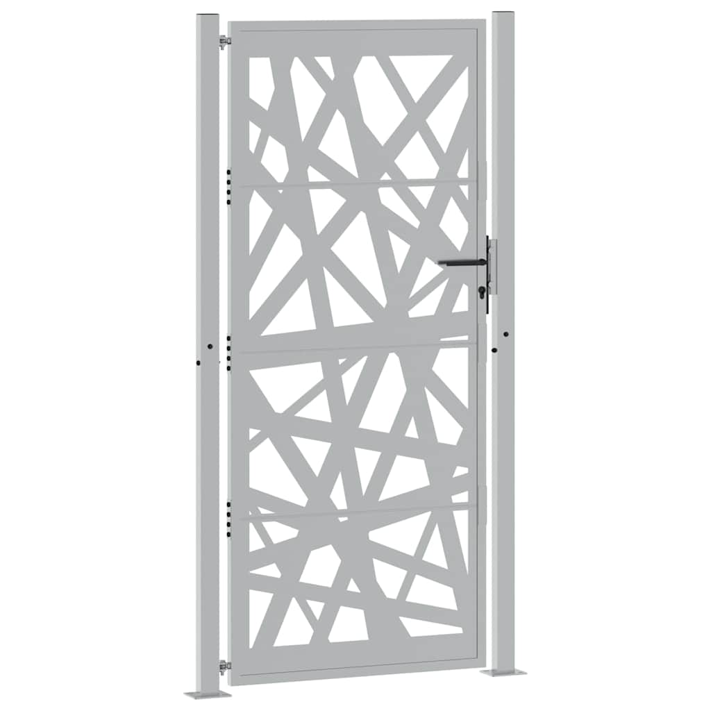 Cancello da giardino 100x200 cm in acciaio corten design leggero | homemem39