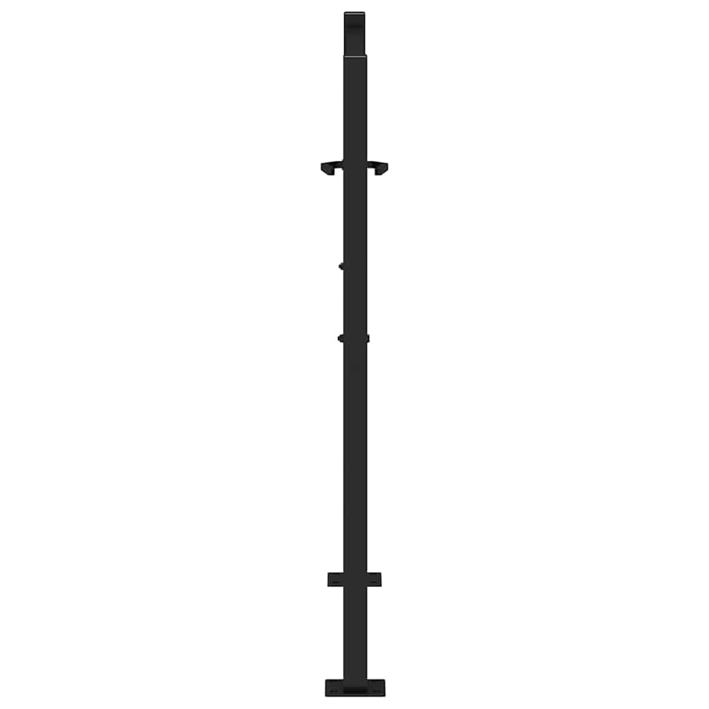 Cancello da giardino nero 100x100 cm in acciaio con design a foglia | homemem39
