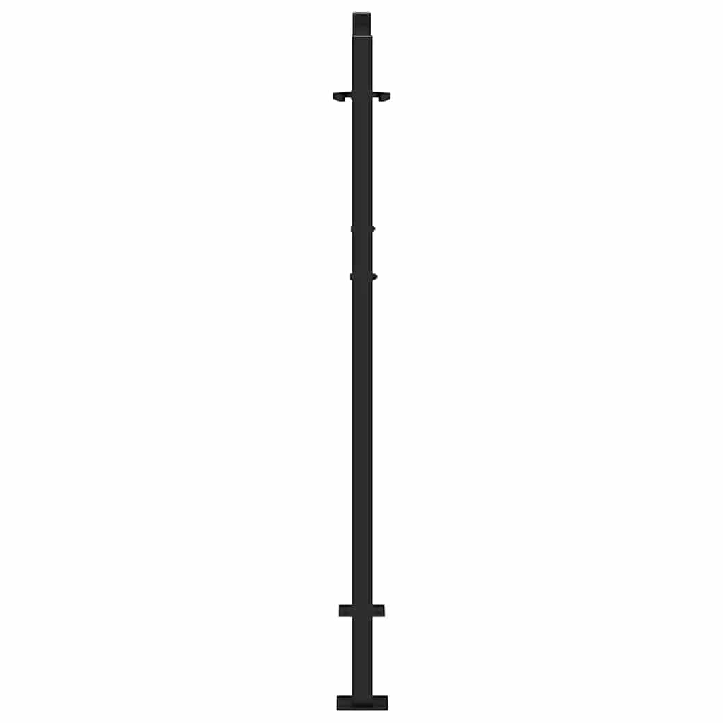 Cancello da giardino nero 100x125 cm in acciaio con design a foglia | homemem39
