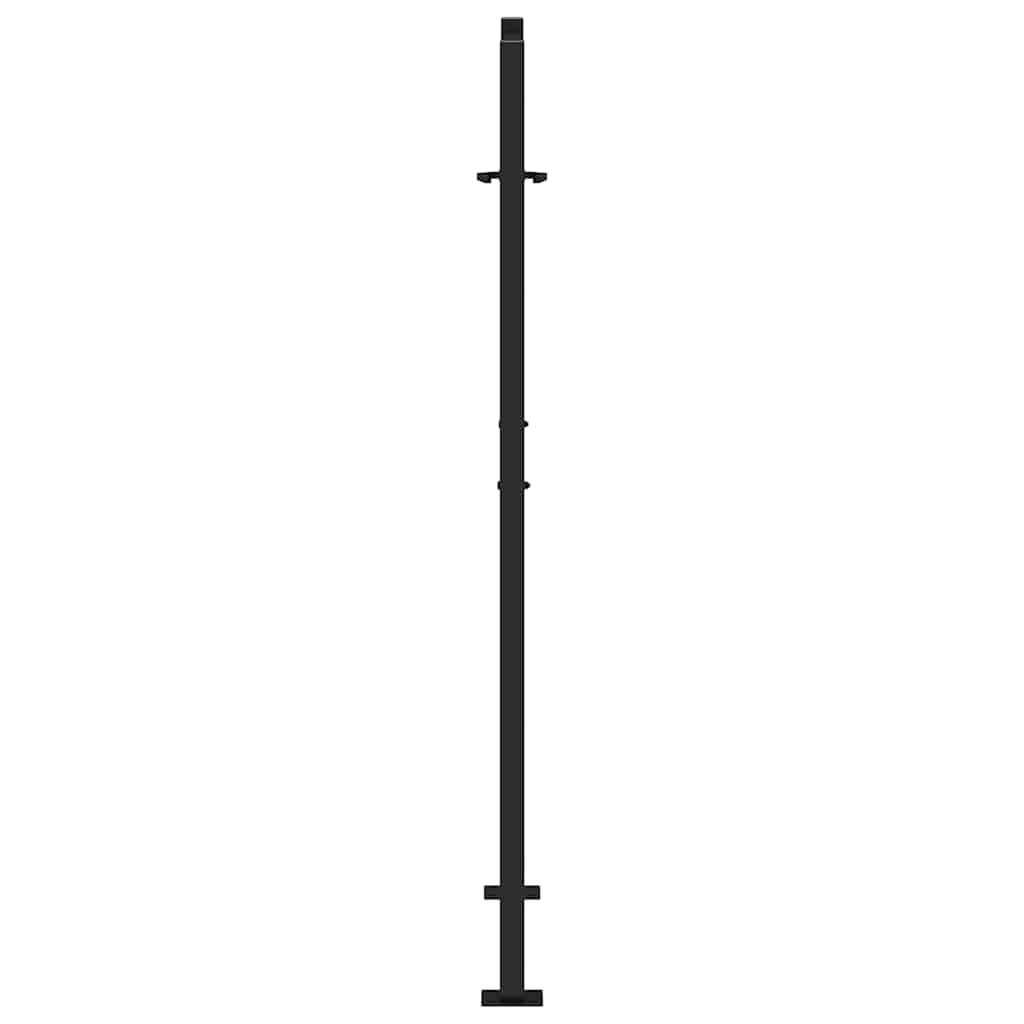 Cancello da giardino nero 100x150 cm in acciaio con design a foglia | homemem39