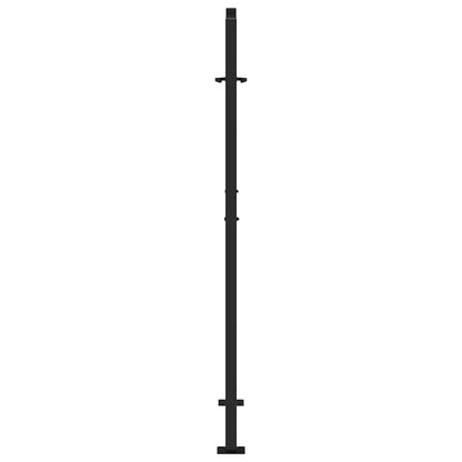 Cancello da giardino nero 100x150 cm in acciaio con design a foglia | homemem39