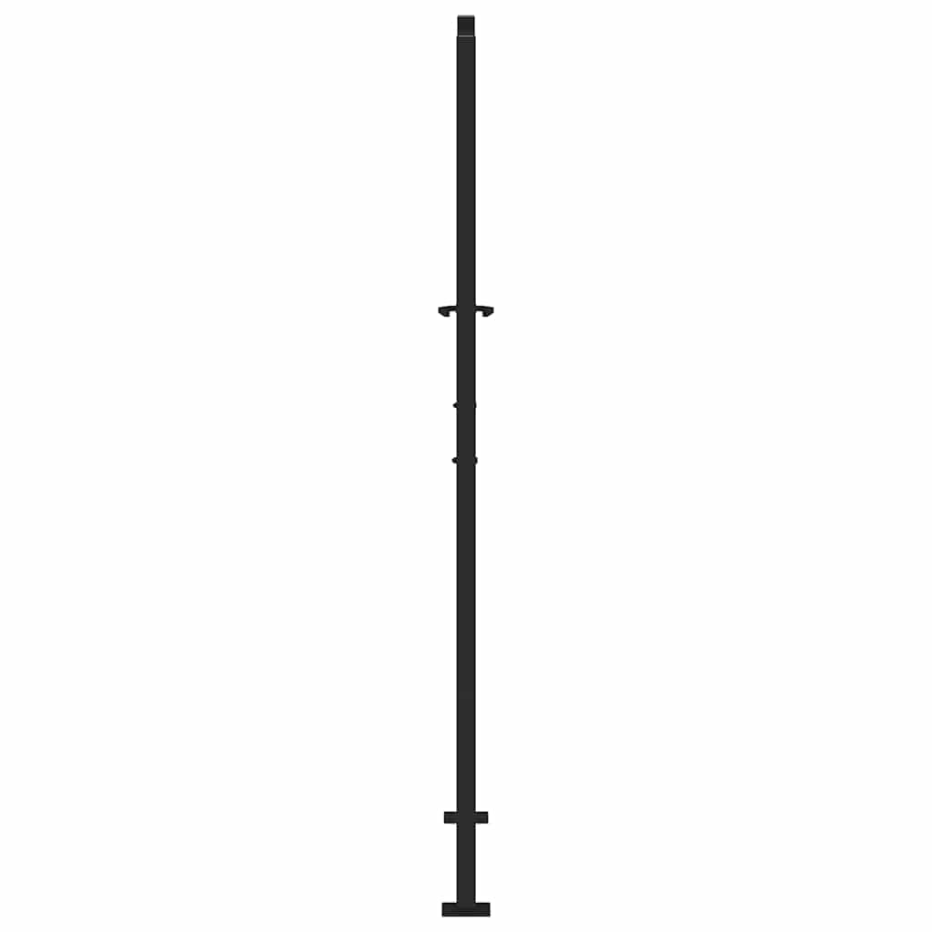 Cancello da giardino nero 100x175 cm in acciaio con design a foglia | homemem39
