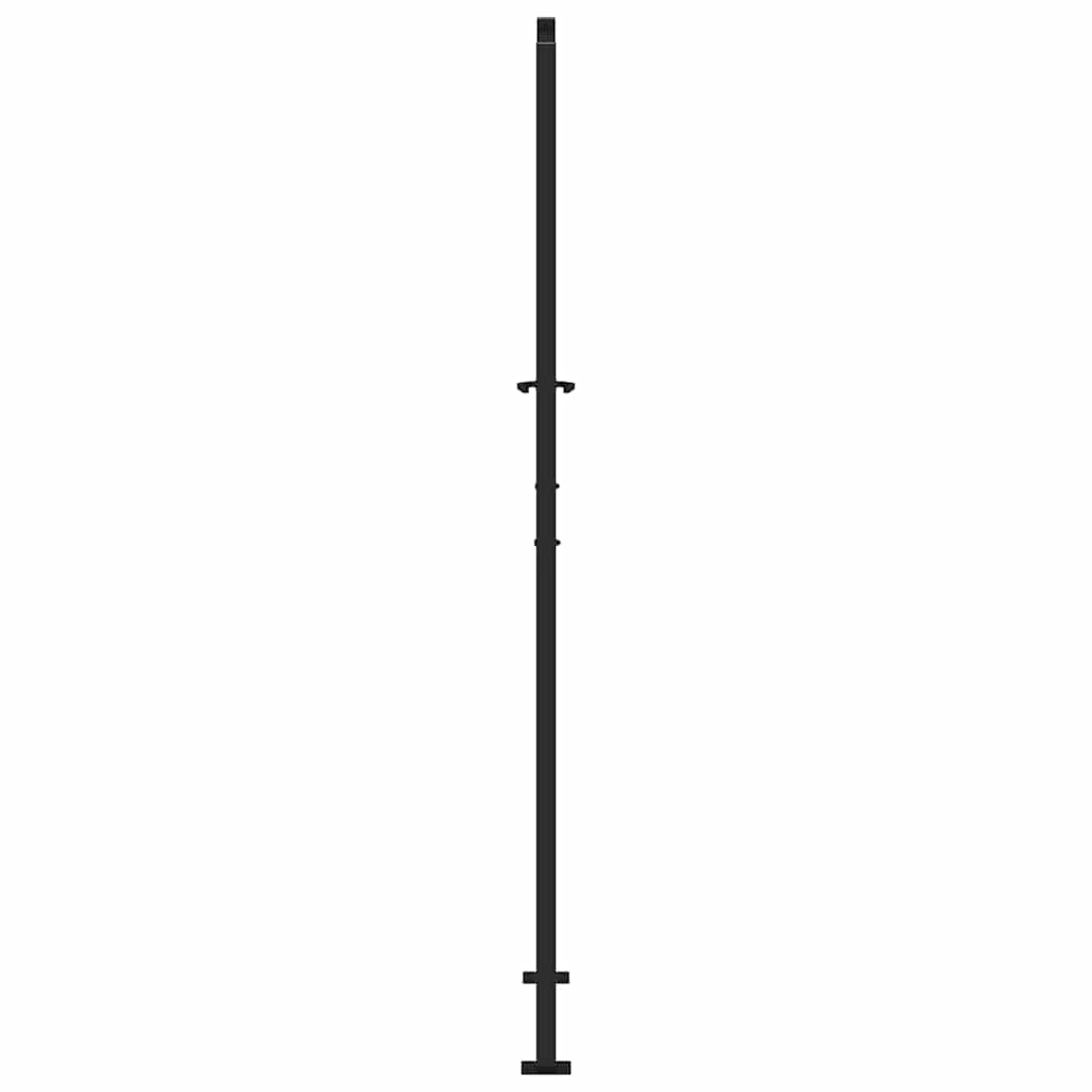 Cancello da giardino nero 100x200 cm in acciaio con design a foglia | homemem39