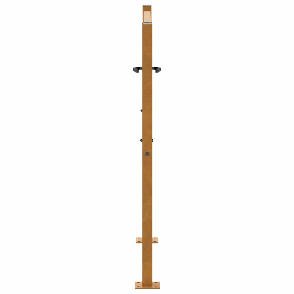 Cancello da giardino 100x100 cm in acciaio corten con design a foglia | homemem39