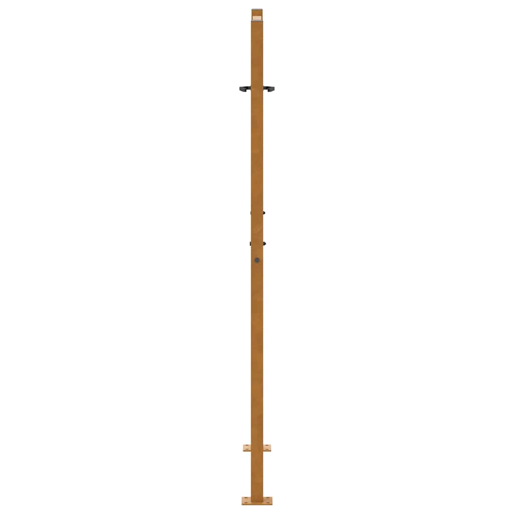 Cancello da giardino 100x150 cm in acciaio corten con design a foglia | homemem39