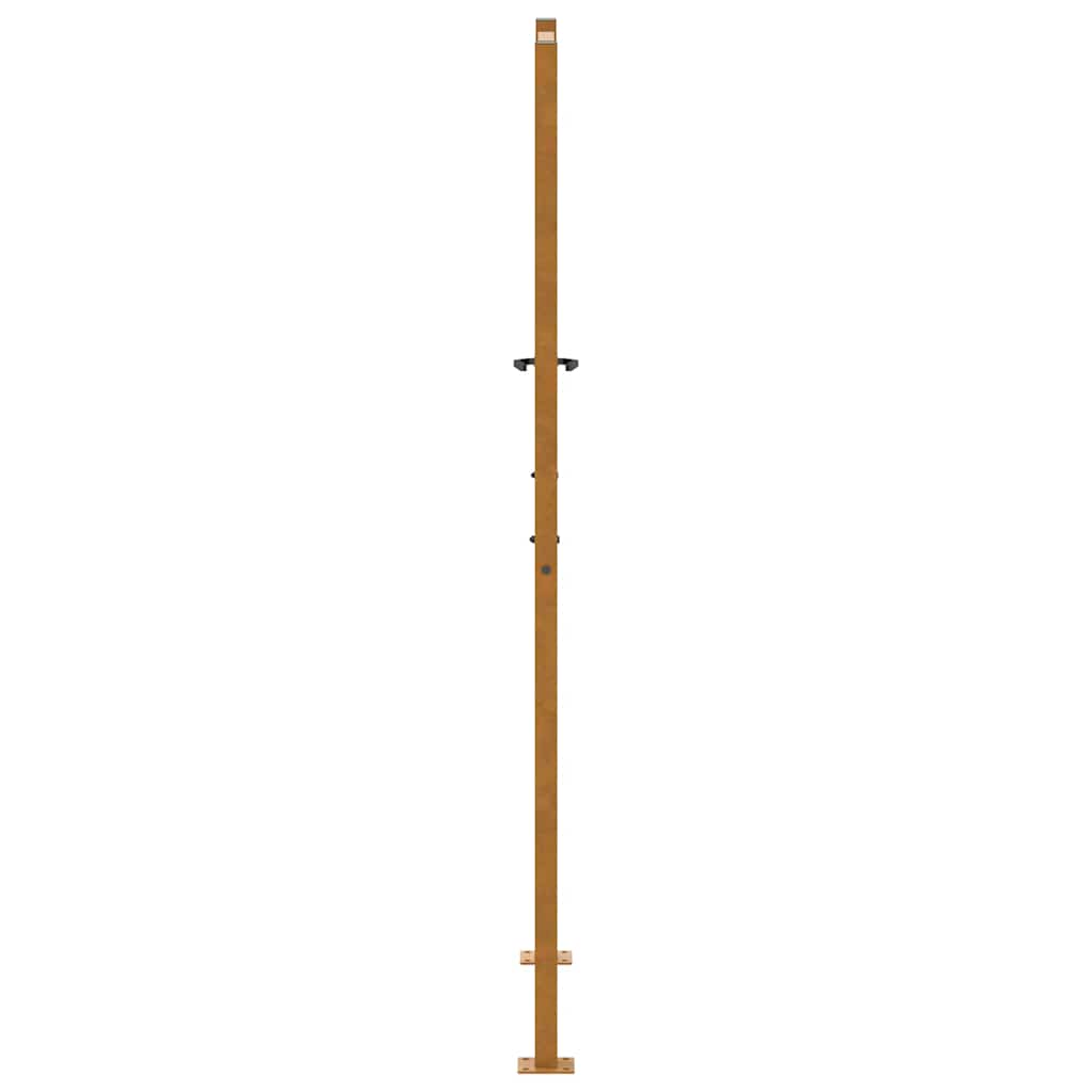 Cancello da giardino 100x175 cm in acciaio corten con design a foglia | homemem39