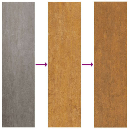 Cancello da giardino 100x200 cm in acciaio corten con design a foglia | homemem39
